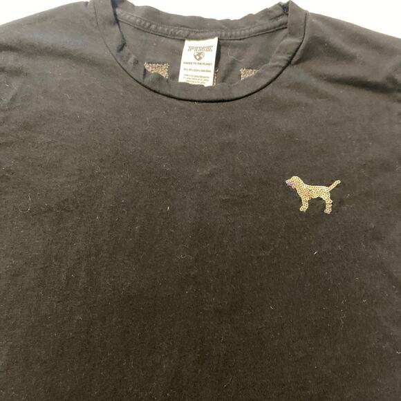 PINK- XS Black T-shirt - Picture 1 of 8